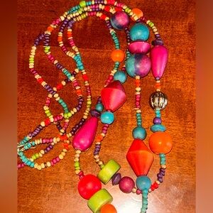 Lot of 7 color variety necklaces, various lengths